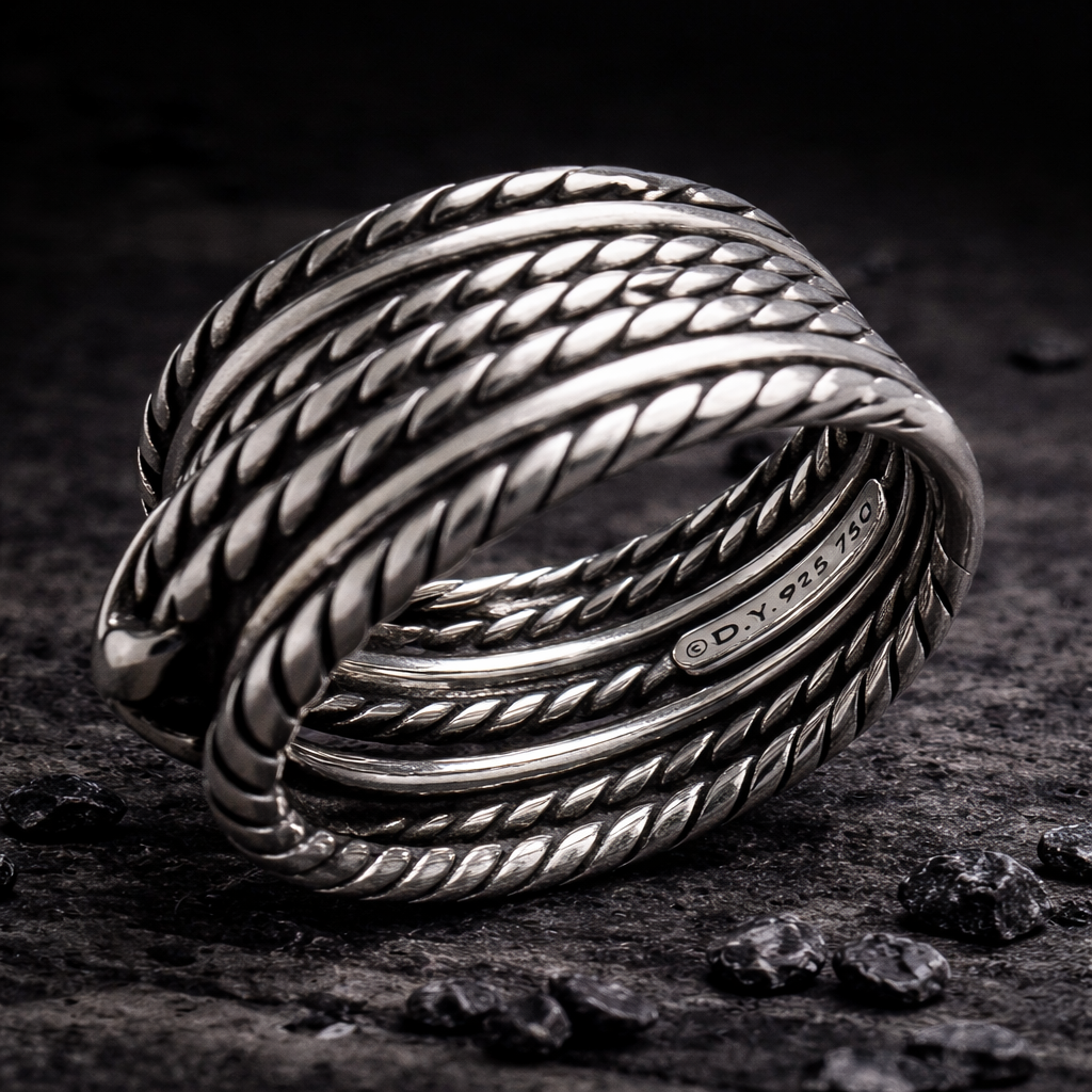 David Yurman Sterling Silver & 18K Gold Ring