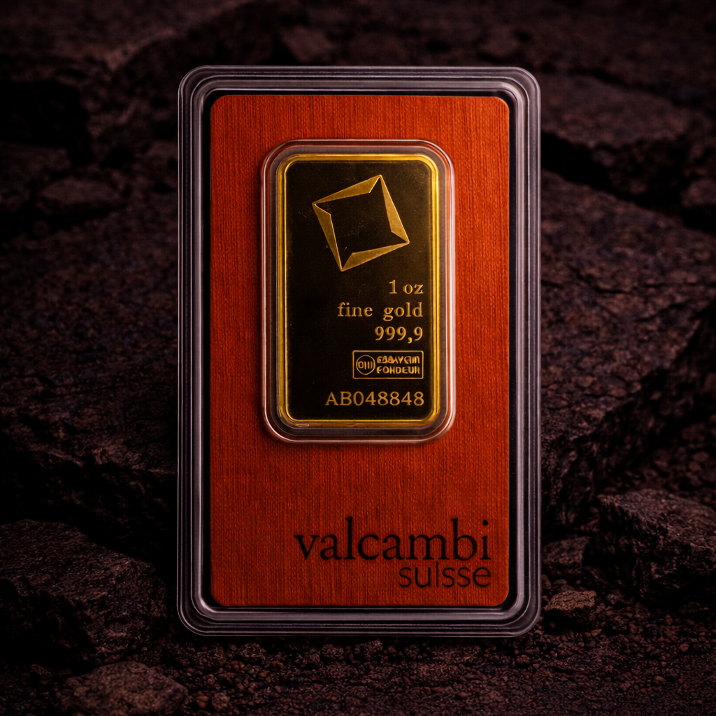 Valcambi Suisse 999.9 Fine Gold Bar 1 OZ