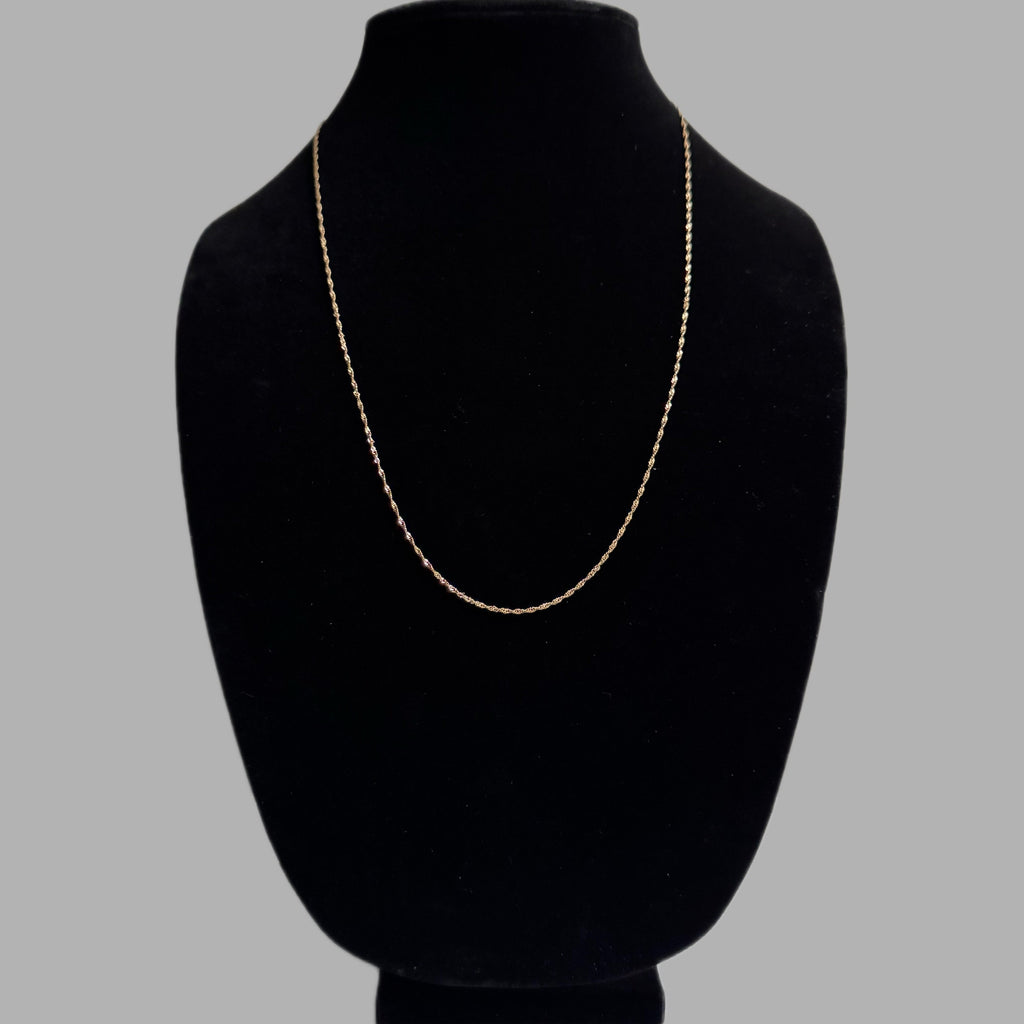 10K Yellow Gold Diamond-Cut Herringbone Chain 24" 1.2MM