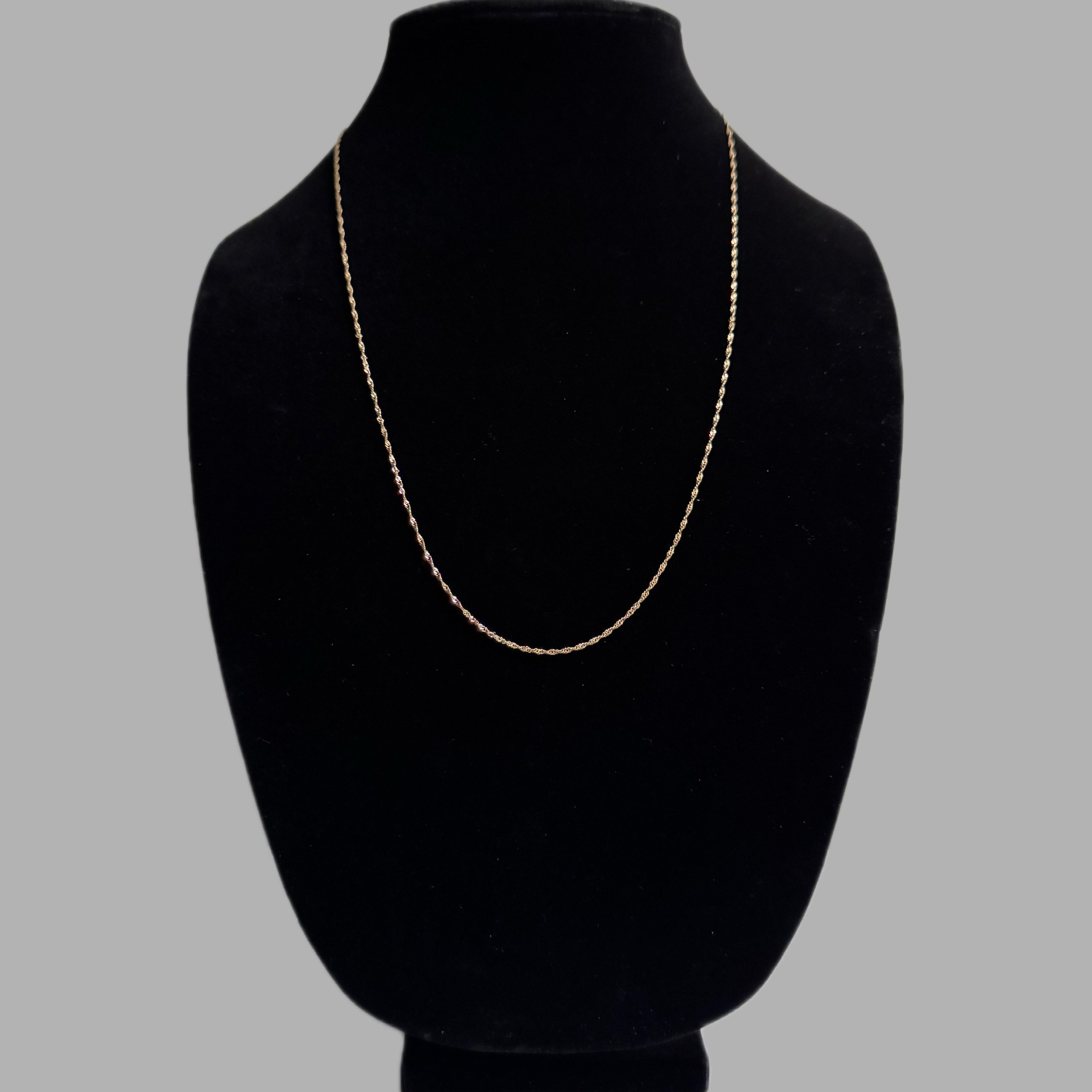 10K Yellow Gold Diamond-Cut Herringbone Chain 24" 1.2MM