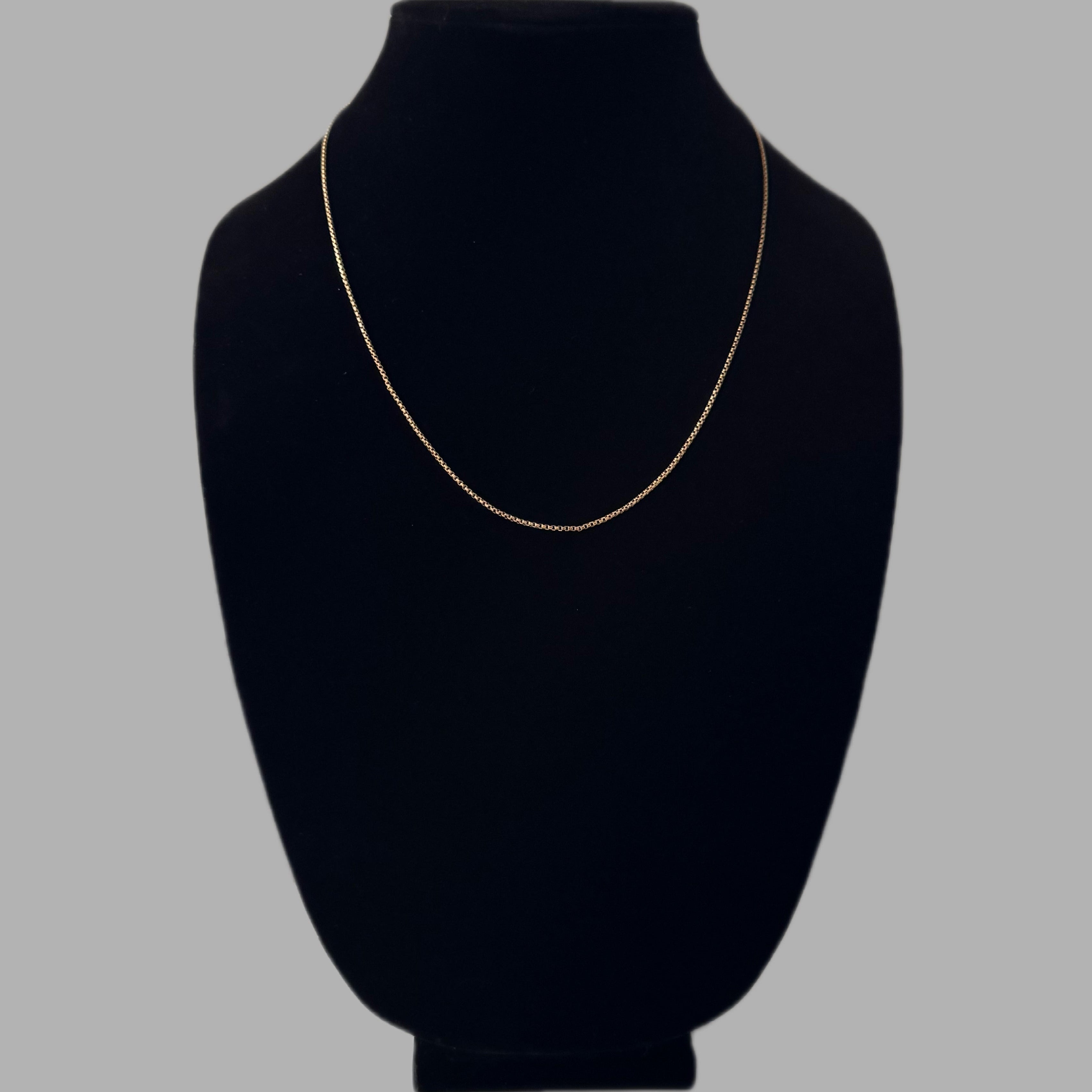 10K Yellow Gold Box Chain 20" 1.5MM