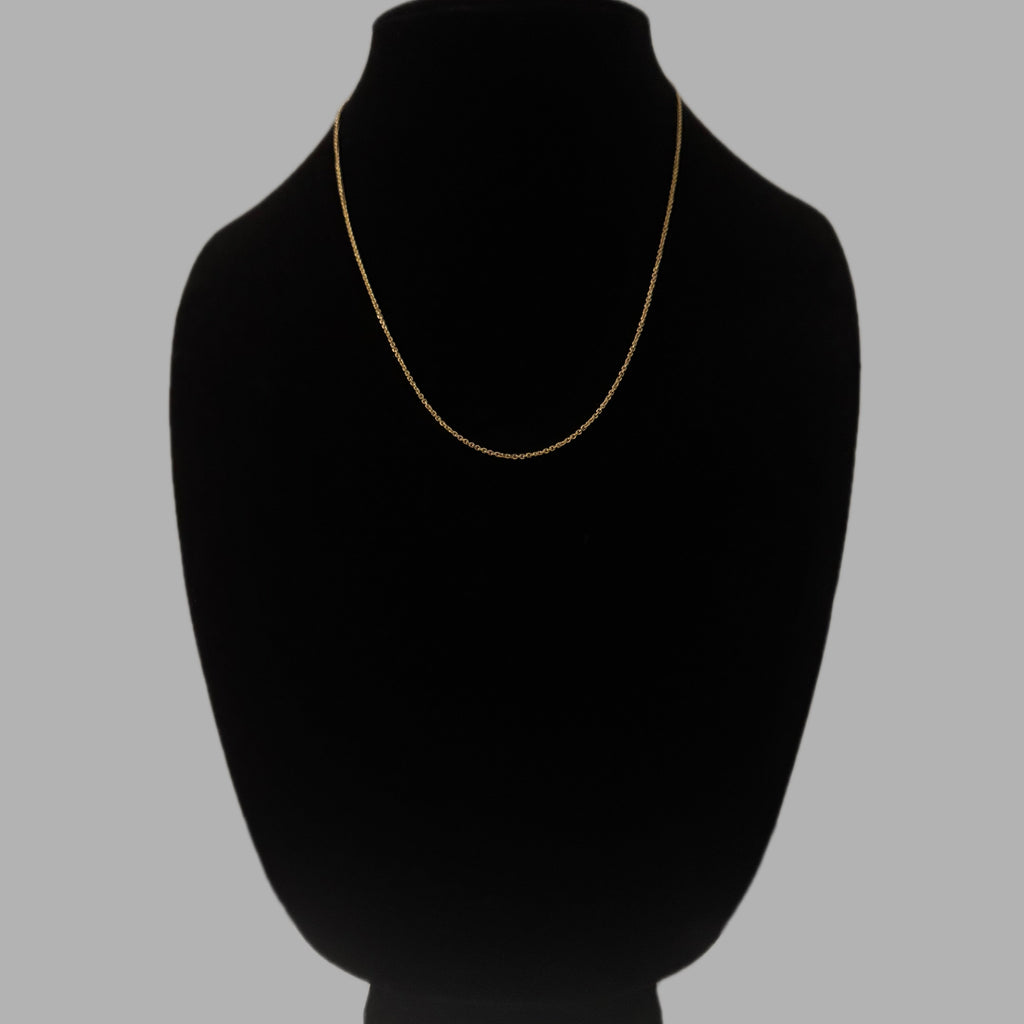 14K Yellow Gold Cable Link Chain 20" 1.5MM