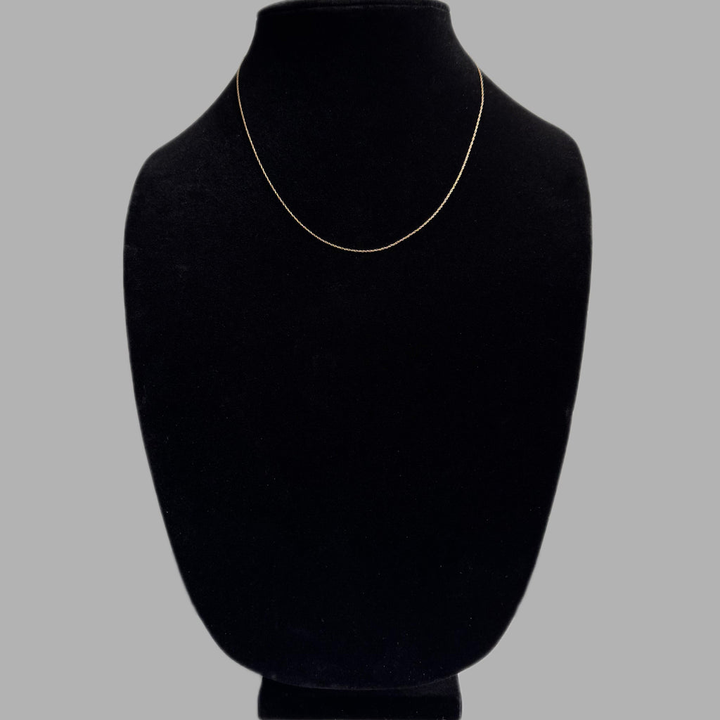 10K Yellow Gold Twisted Cable Chain 18" .8MM