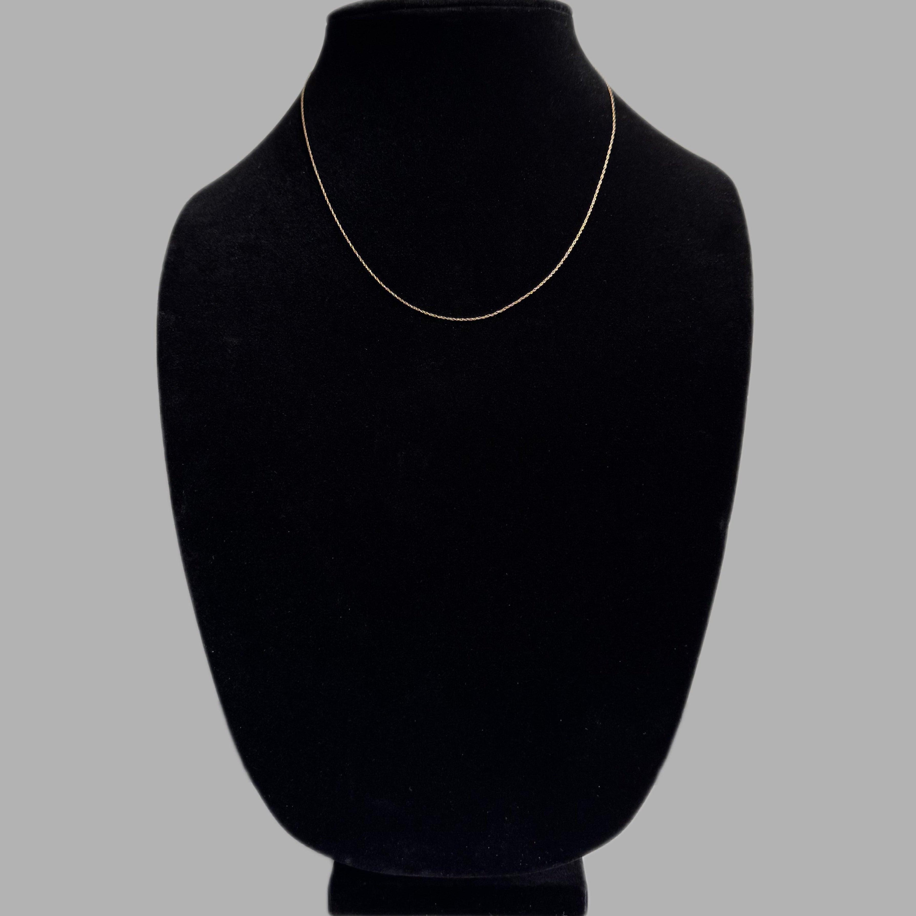 10K Yellow Gold Twisted Cable Chain 18" .8MM