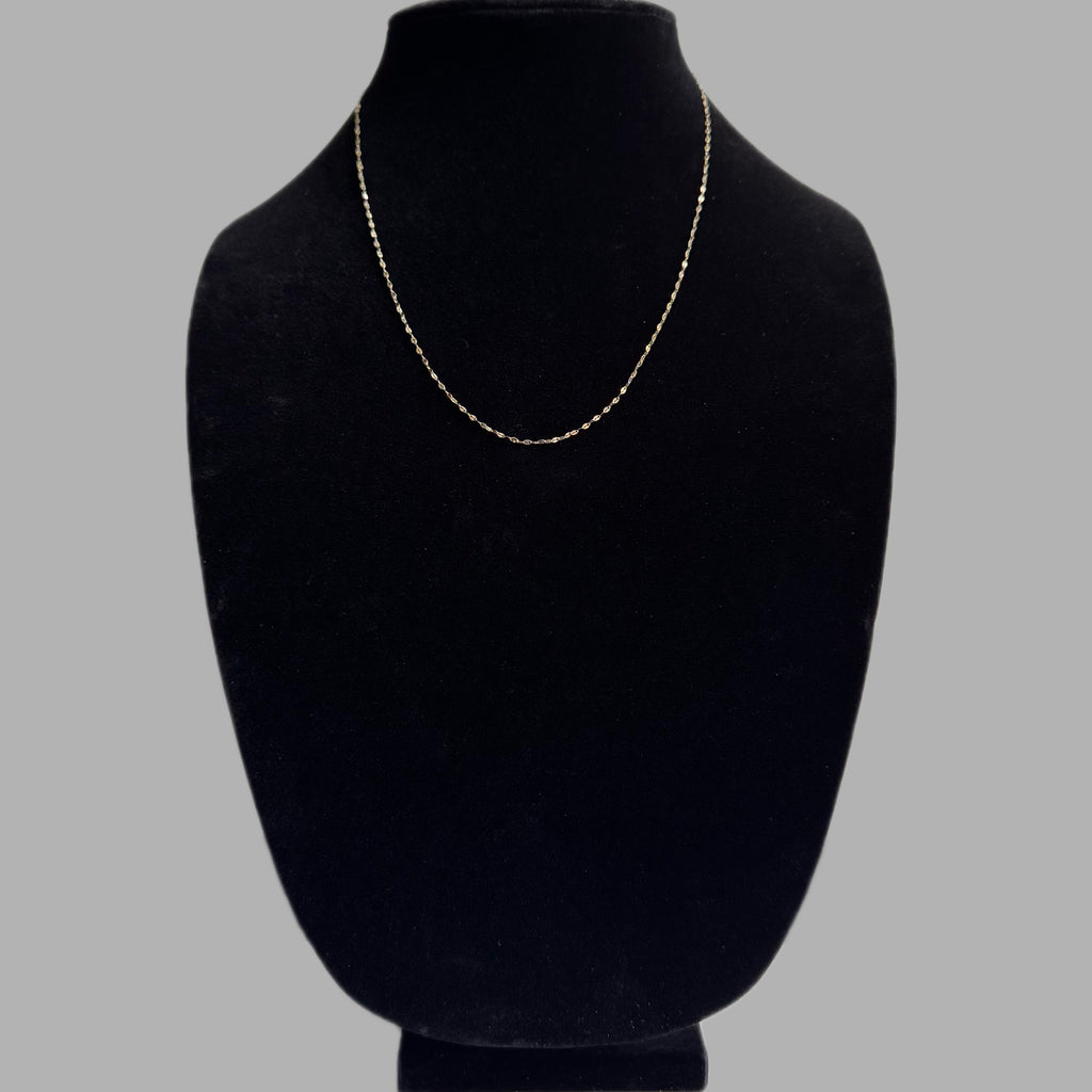 10K Yellow Gold Beaded Link Chain 20" 1.2MM