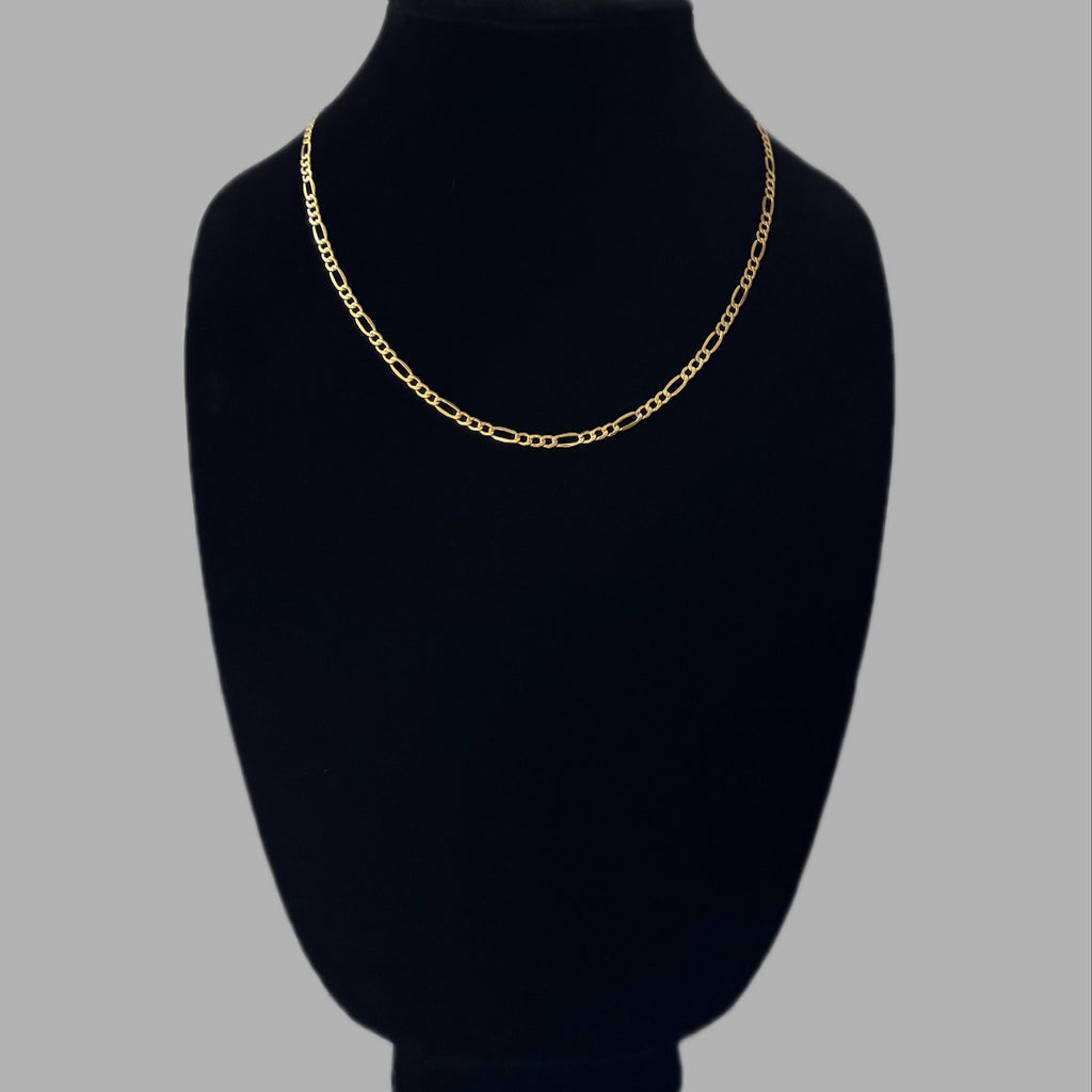 10K Yellow Gold Figaro Chain 20” 3.6MM
