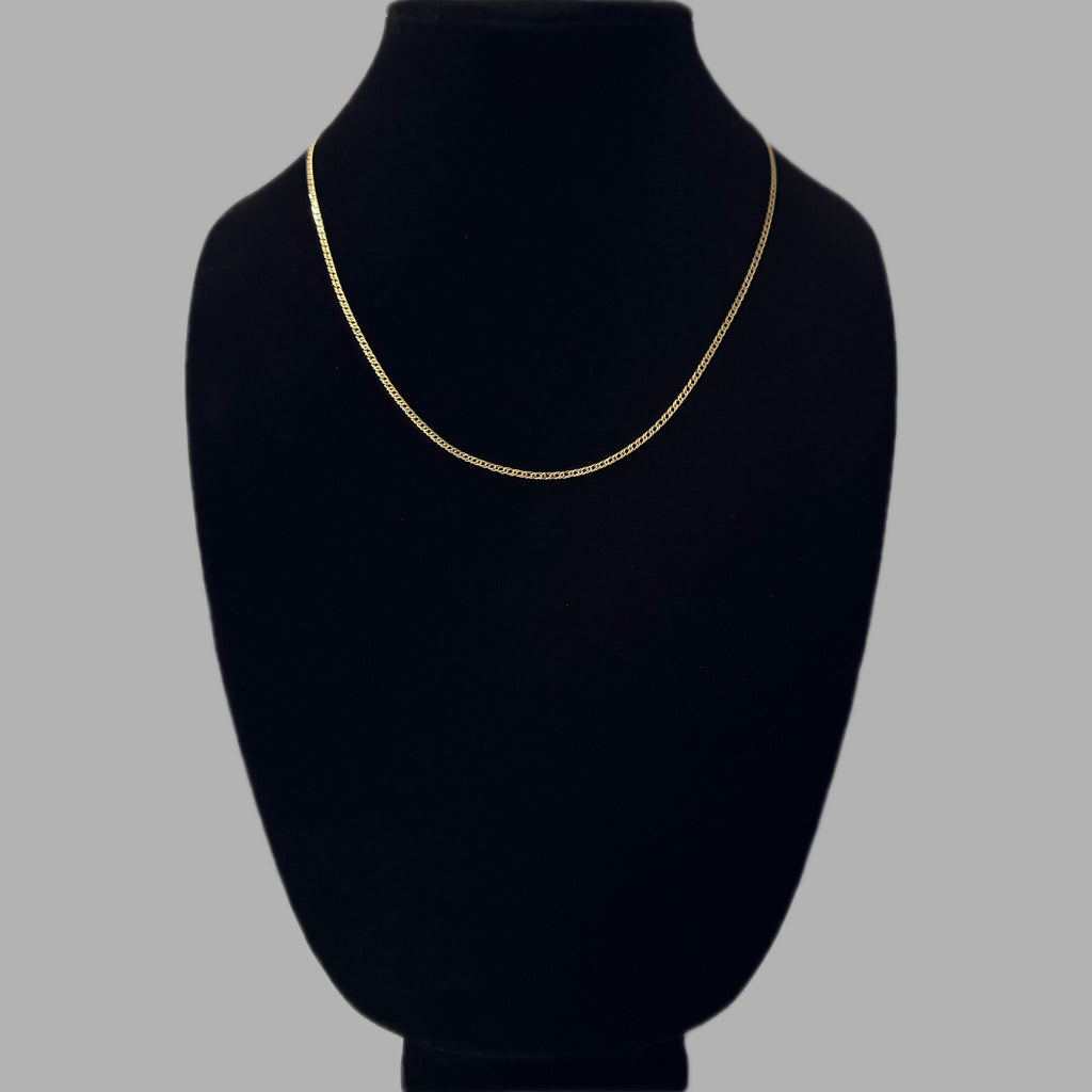10K Yellow Gold Curb Link Chain 20" 2MM