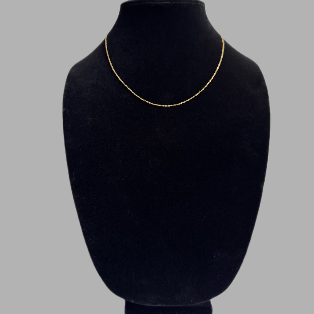 10K Yellow Gold Diamond-Cut Cable Chain 18" 1.1MM