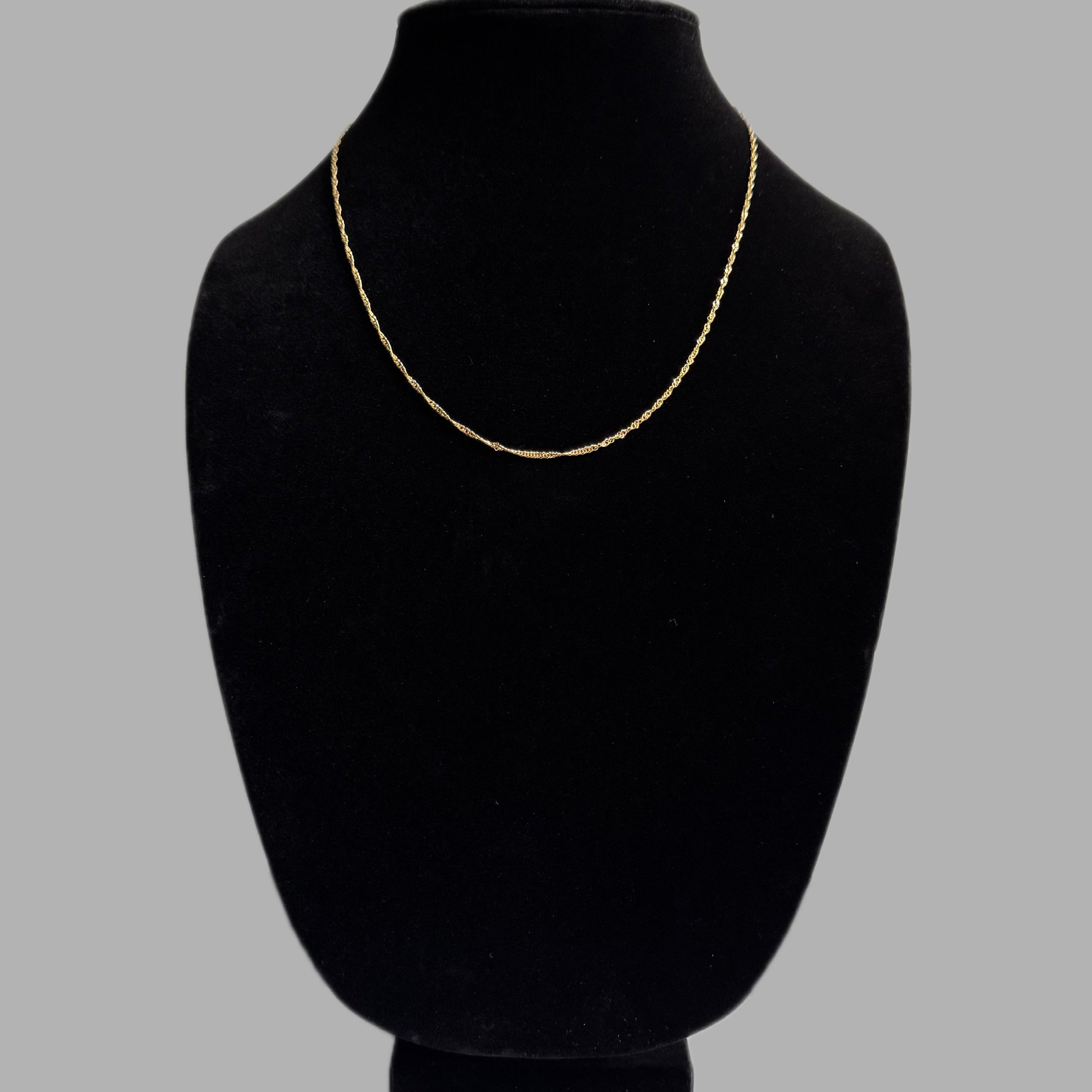 10K Yellow Gold Diamond-Cut Herringbone Chain 20" 1.2MM