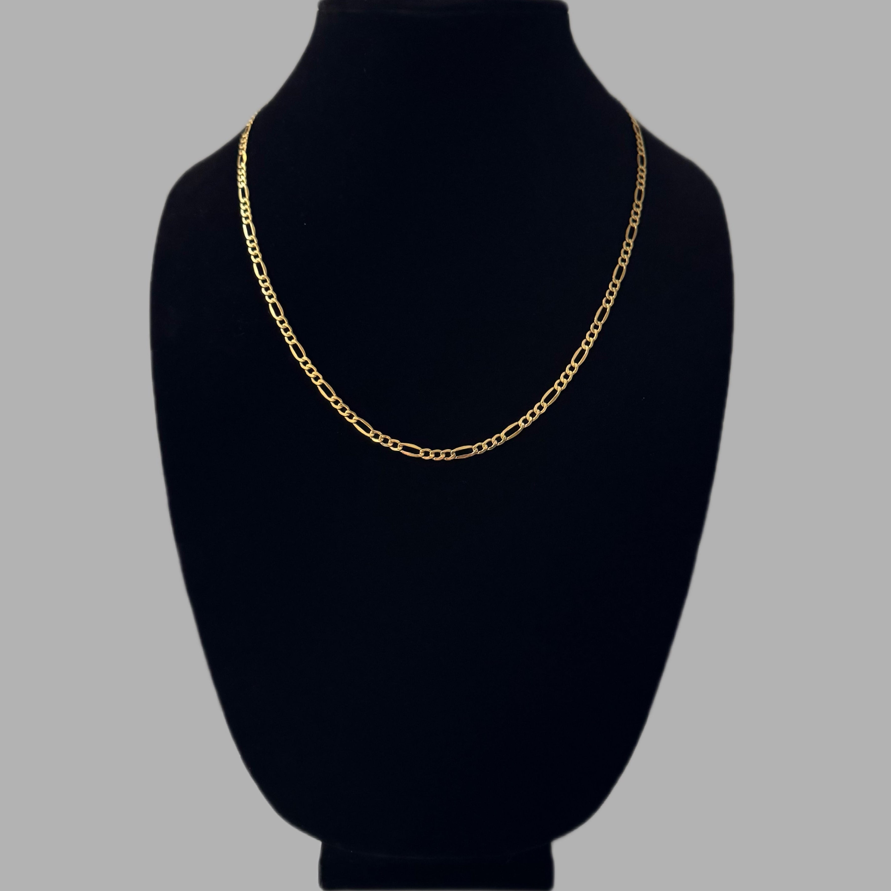 10K Yellow Gold Figaro Chain 22” 4MM